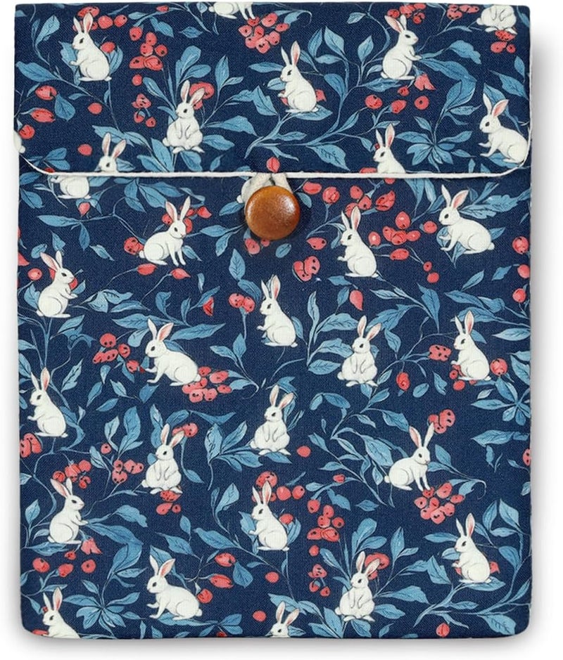 Clezolraa 6-7 inch Kindle Sleeve Pouch for 6.8"-7" Kindle Paperwhite 2024, 6" Kindle 2024/2022, Colorsoft, Oasis, Cotton-Padded Envelope Sleeve Case with Stylish Printed for Most E-Readers, Blue - Image 1